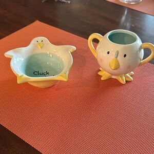 MWW Market Chick Ceramic Caio and bowl Set